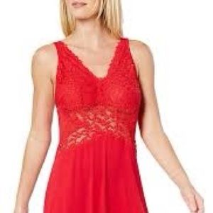 INC   Soft Lace Detail Knit Chemise in Ski Patrol